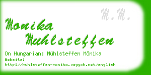 monika muhlsteffen business card