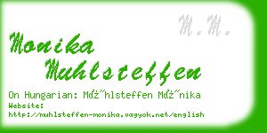 monika muhlsteffen business card